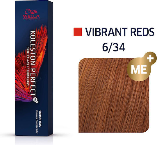 Wella Professionals Koleston Perfect Me+ Vopsea Permanentă De Păr 6/34 Blond Închis Roșcat Auriu 60 Ml