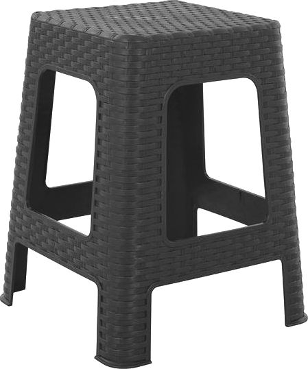 Σκαμπό Rattan Ανθρακί 28.5x28.5x45cm Σκαμπό Rattan Ανθρακί 28.5x28.5x45cm