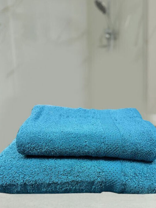 SpitiBazaar Bath Towel 70x140cm. Blue Weight 400gr/m²