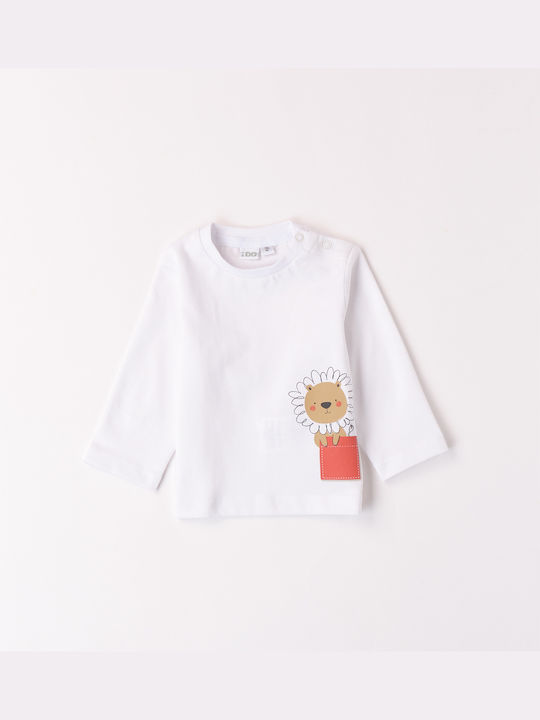 iDO Kids Blouse Long Sleeve White 0113