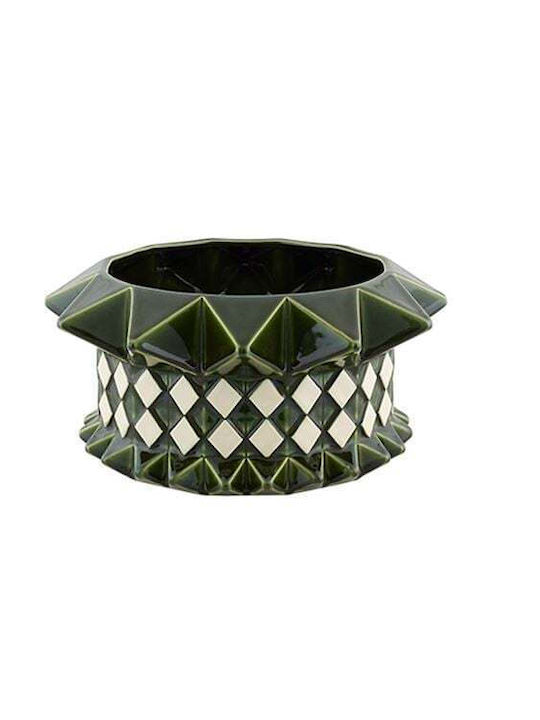 Bordallo Pinheiro Διακοσμητικό Μπωλ Γυάλινο Πράσινο 30x15cm