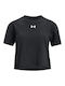 Under Armour Kinder-Crop-Top Kurzarm Schwarz