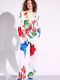 Matis Fashion Long Women's Blazer Floral