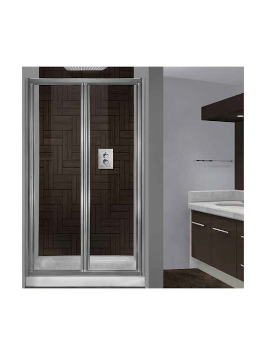 Aquarelle Venia 110 VN11065-CLEAR Duschwand für Dusche mit Schieben Tür 65x185cm Klarglas