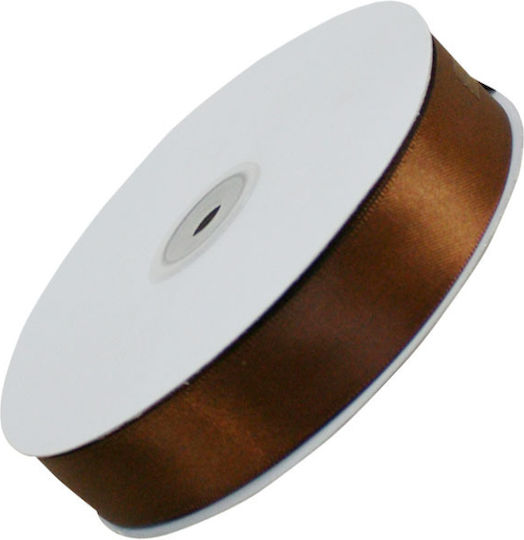 Marhome Satin Band Doppelseitig Monochrom Braun 45.5meters mit Breite 25mm 11-00-5328 BROWN