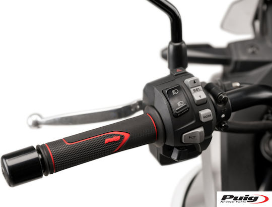 Puig Motorcycle Handlebars in Red color