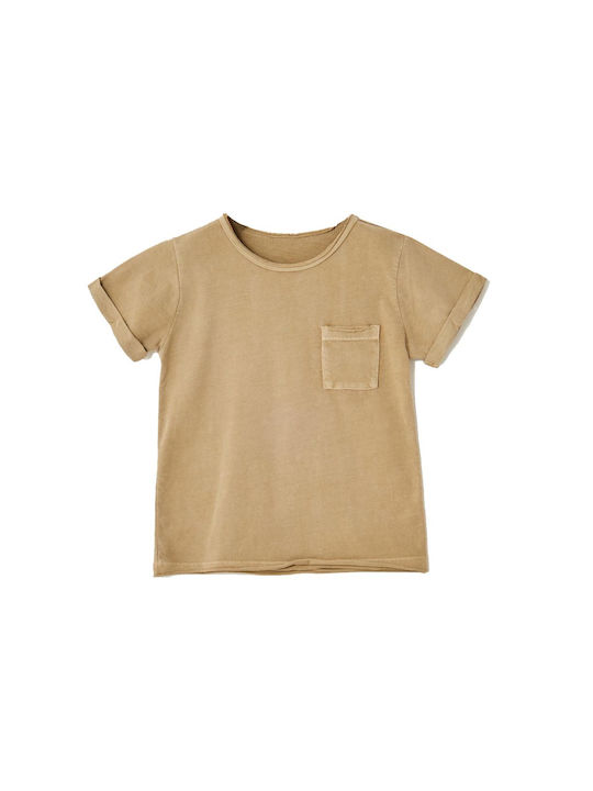 Yellow sleepy star Kids T-shirt Beige