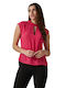 Enzzo Women's Summer Blouse Sleeveless Coral