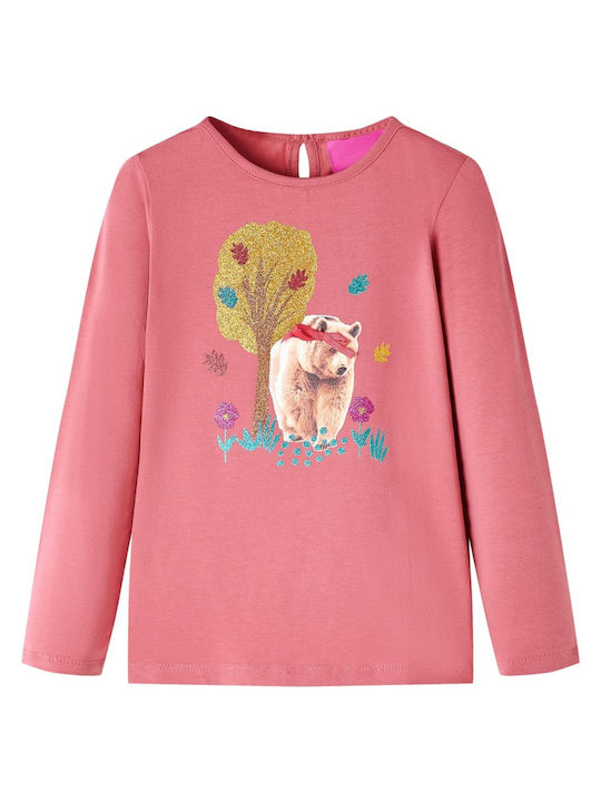 vidaXL Kids Blouse Long Sleeve Pink