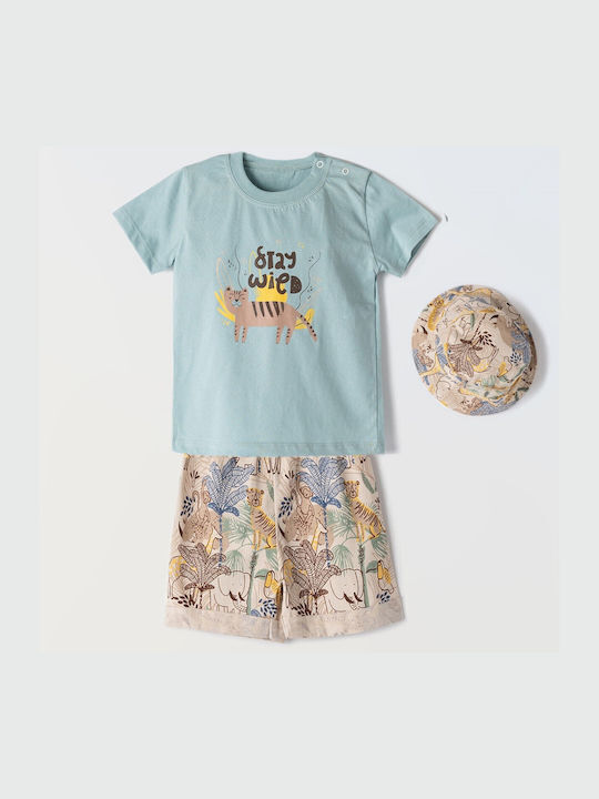 Hashtag Kinder-Set mit Shorts Sommer 2Stück Khaki
