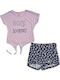 Kinder-Set mit Shorts Sommer 2Stück Lilac