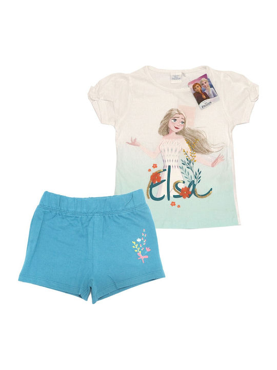 Kids' Set with Shorts Summer 2pcs Blue Frozen