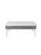 Rectangular Central Coffee Table from Bamboo Gray M120xW60xH45cm