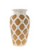 Zen Collection Decorative Vase Design Rhombuses White 23x23x28cm