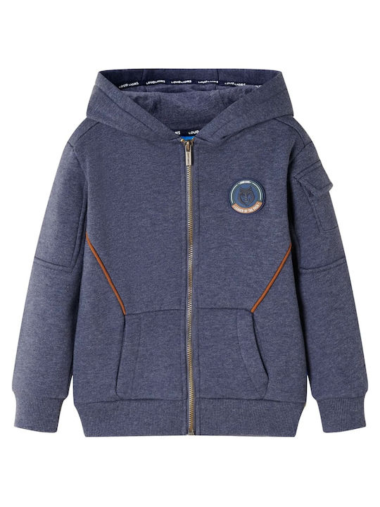 vidaXL Kids Sweatshirt Cardigan with Hood Dark blue