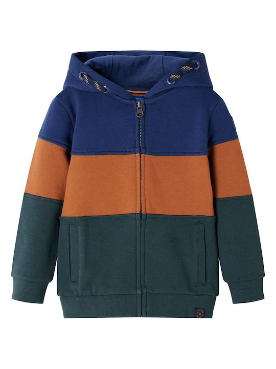 vidaXL Kids Sweatshirt Cardigan with Hood Navy Blue