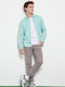 Long-sleeved Cotton Shirt Green Mel