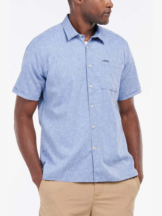 Barbour Men's Shirt Short Sleeve Blue