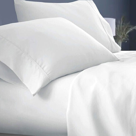 To megalo pazari Sheet Sets Queen 240x260cm. White 4pcs
