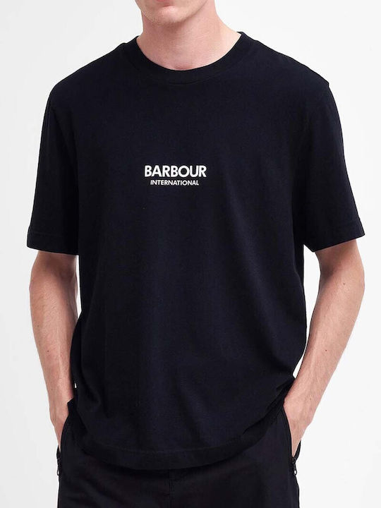 Barbour T-shirt Bărbătesc cu Mânecă Scurtă Black