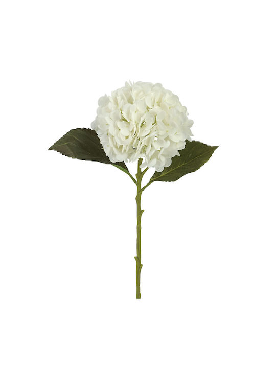 Marhome Plantă Artificială Hortensia Real Touch Ecru 50cm 1buc