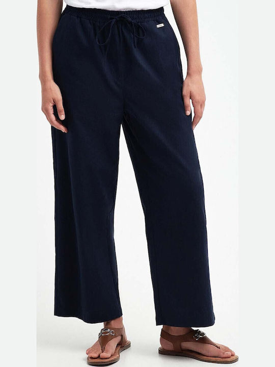 Barbour Women's Fabric Trousers Blue