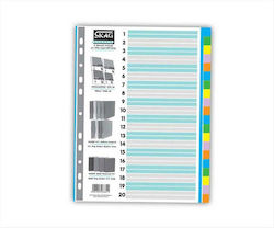 Skag Subject Dividers A4 Index Paper Colored Paper Index 20 Colors