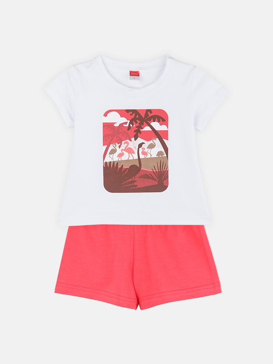 Joyce Kinder Set mit Shorts Sommer 2Stück Fuchsie