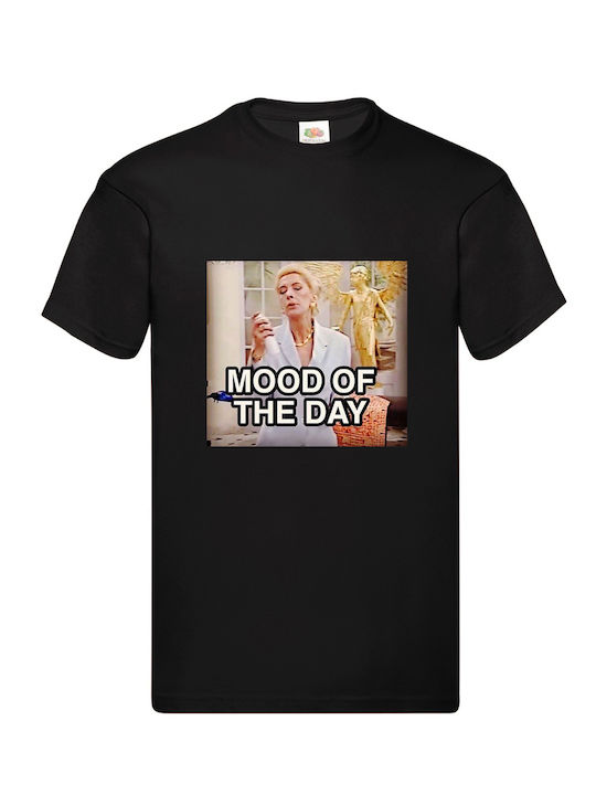 Fruit of the Loom Δύο Ξένοι Ντένη Μαρκορά Mood Of The Day Original T-shirt Black Cotton