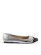 Damen Ballerinas in Silber Farbe