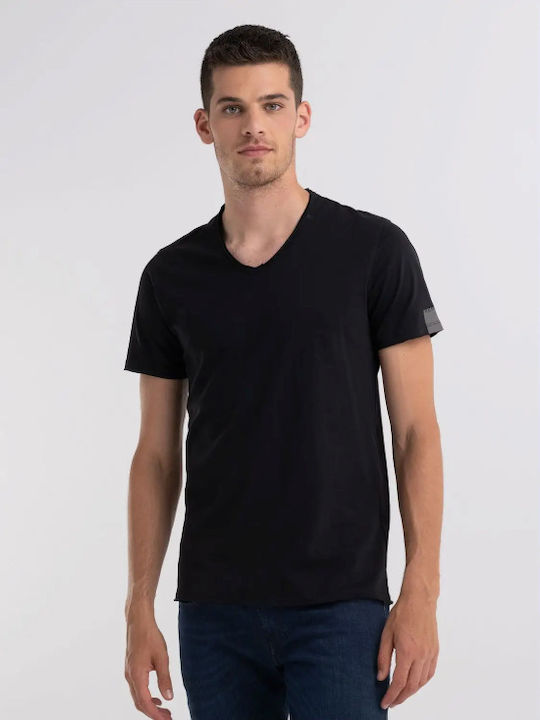 Replay T-shirt Bărbătesc cu Mânecă Scurtă BLACK