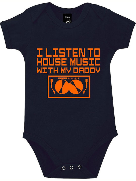kirikoko I Listen To House Music With My Daddy Mâneca scurta French Navy