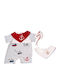 Hashtag Baby Bodysuit Set Short-Sleeved White 3pcs