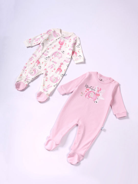 Evita Baby Bodysuit Set Long-Sleeved Rose