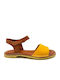 Sandale Casual Damă de Piele Galbene