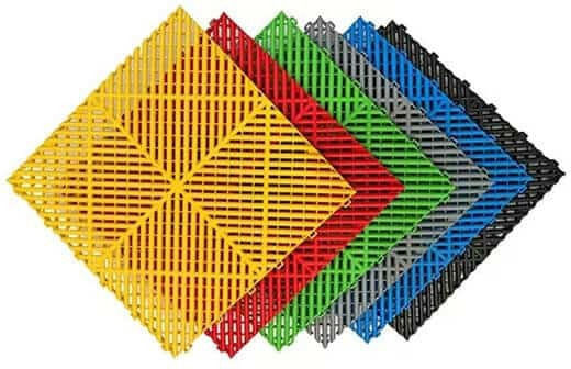 Plastic Grid Workshop Floor Tile Red Maxshine Gft02r