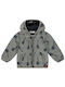 Kinder Freizeitjacke Lang mit Kapuze Grey