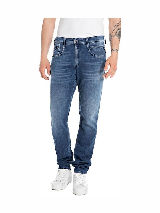 Men's Jeans Pants Elastic with Slim Fit Blue