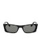 Handmade Women's Sunglasses with Black Plastic Frame and Gray Lens 05-3884-Black-Black