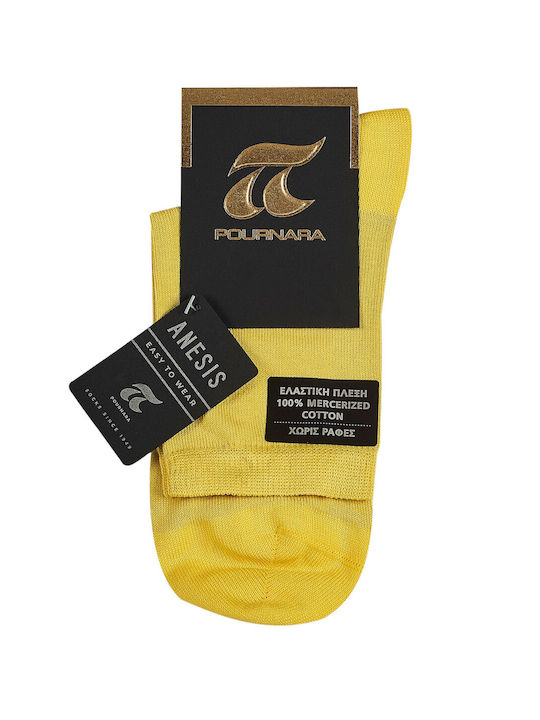 Pournara Damen Socken Gelb 1Pack