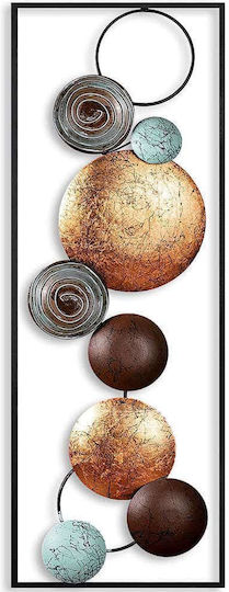 Wallity Wall Decor Textured Handmade Multicolour Metal 90x4x32cm