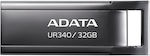 Adata Ur340 32GB USB 2.0 Stick Μαύρο