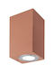 Aca Agnes Wandmontiertes Außen-Spotlight GU10 IP65 Doppelstrahl 10x8.8x20εκ.
