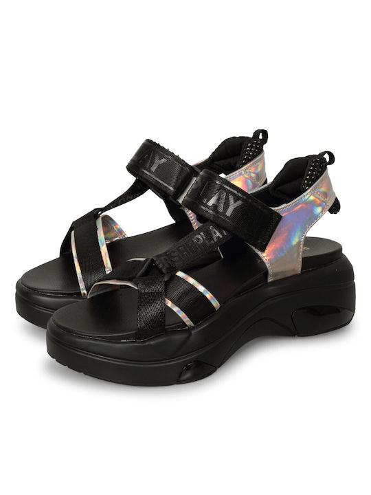Replay Wellow Sandale dama Pantofi cu platformă în Negru Culoare