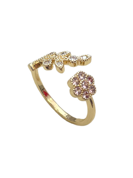 Kupferring Bo1287 - Gold/Rosa