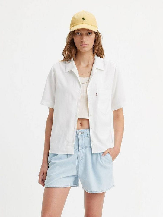 Levi's Women's Short Sleeve Shirt White