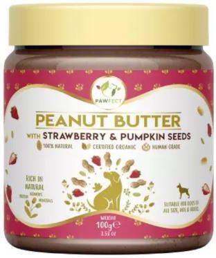 Pawfect Leckerli für Hunde mit Erdnussbutter, Blaubeere und Kürbis 250gr
