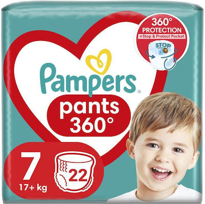 Pampers Pantaloni de scutec 360° Pants Nr. 7 pentru 17+ kgkg 22buc