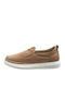 Leder Herren Slip-Ons Beige