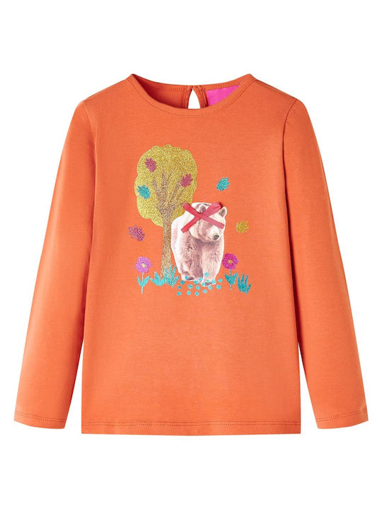 vidaXL Kids Blouse Long Sleeve Orange